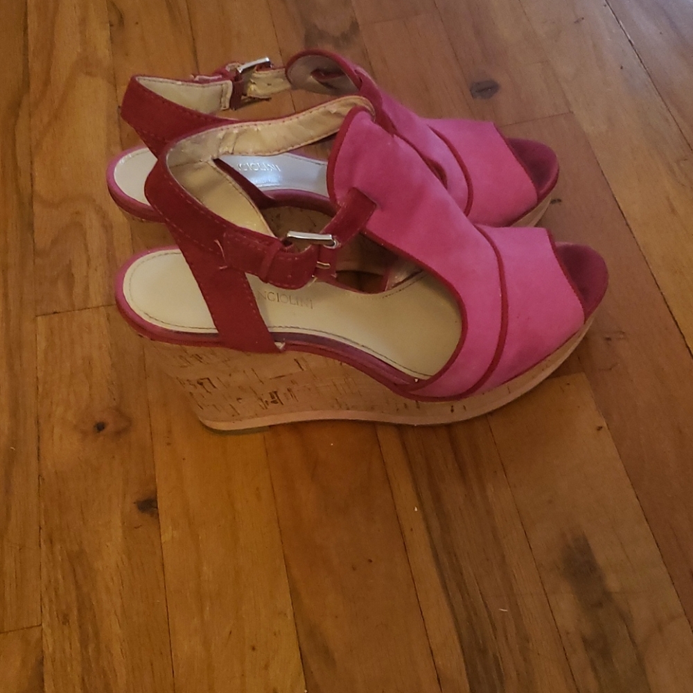 Enzo Pink wedge Sandals